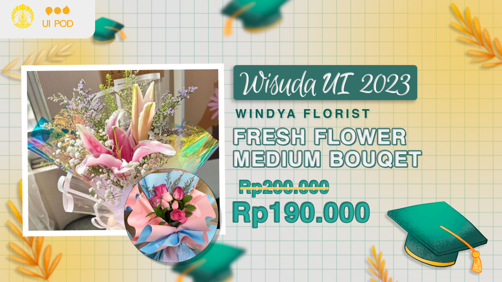 Medium Fresh Flower Graduation Hand Bouquet Bunga Wisuda Windya Florist